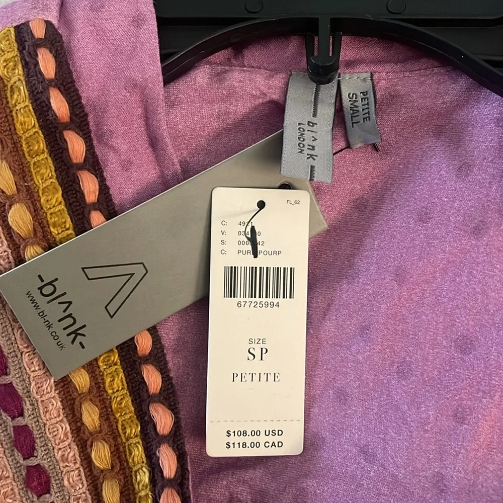 Bl^nk London x Anthropologie Gold Floral V-Neck Top - Picture 3 of 6